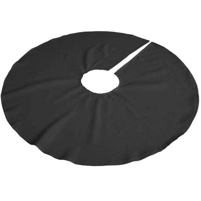 Elegant Solid Black Tree Skirt for Festive Decor Polyester Weihnachtsbaumdecke (Schrägansicht)