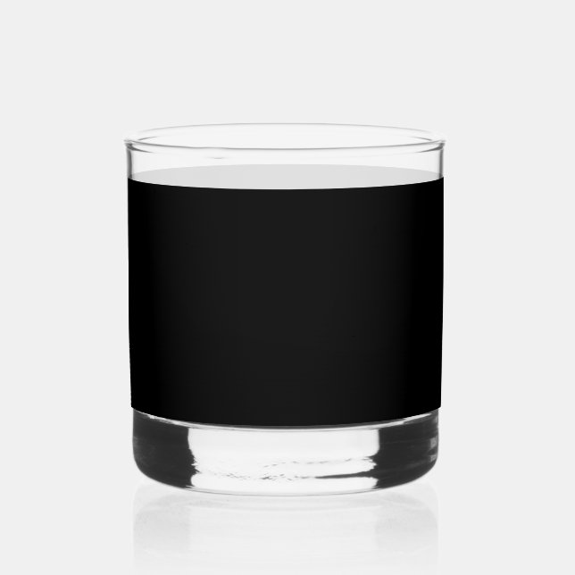 Elegant Solid Black Whiskyglas (Vorderseite)