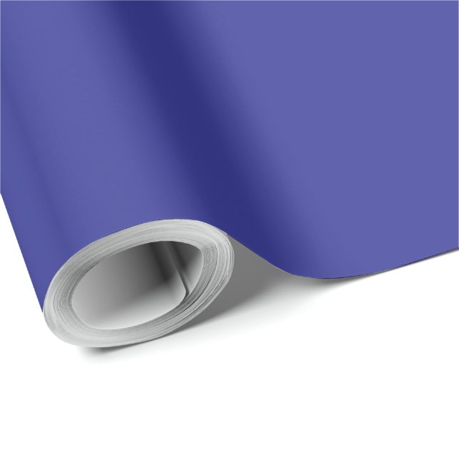 Elegant Solid Blue  Geschenkpapier (Rolleneckpunkt)