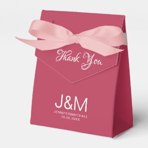 Elegant Solid Color Viva Magenta Calligraphy Geschenkschachtel