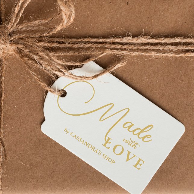 Elegant Sophisticated Calligraphy Made with Love  Gummistempel (Elegant Sophisticated Calligraphy Made with Love Rubber Stamp. Artistry of Elegance Made with Love.)