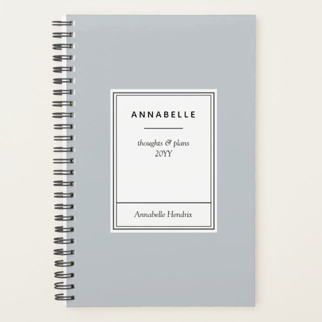 Elegant Sophisticated Classic Blue Gray 2022 Planer (Vorderseite)