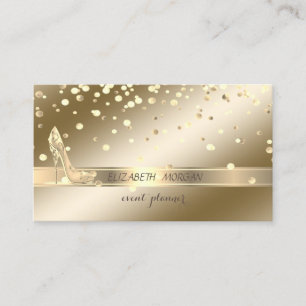 Elegant Sophisticated ,,Gold Konfetti, High Heels Visitenkarte