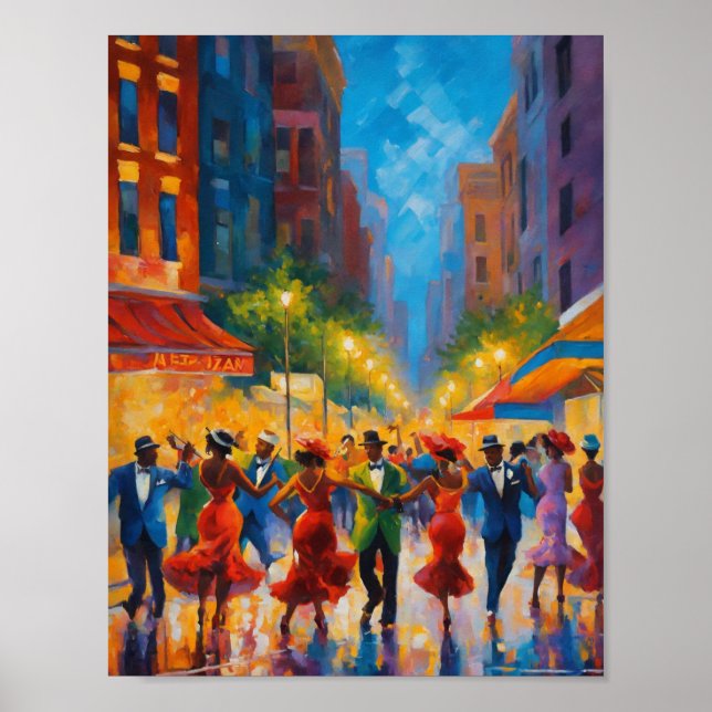 Elegant Sophisticy Harlem Renaissance Swing Poster (Vorne)