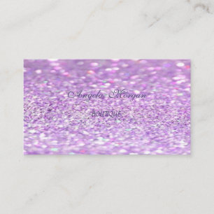 Elegant Sophisticy Modern Glittery Bokeh Visitenkarte