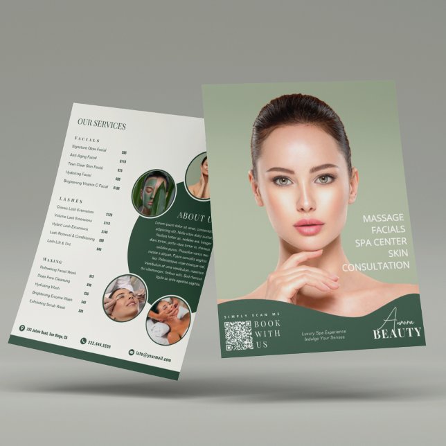 Elegant Spa & Salon Schönheits-Flyer Vorlage Flyer (Von Creator hochgeladen)