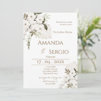 Elegant Spanish Wedding Invitation Einladung