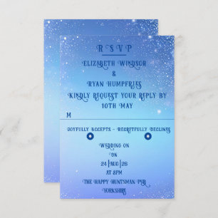 Elegant Sparkle Wedding RSVP Karte