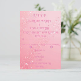 Elegant Sparkle Wedding RSVP Karte