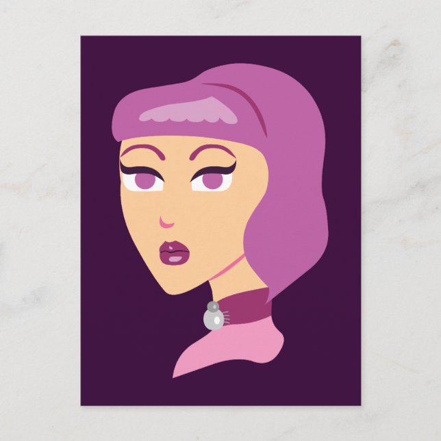 Elegant Spider Lady Postkarte (Vorderseite)