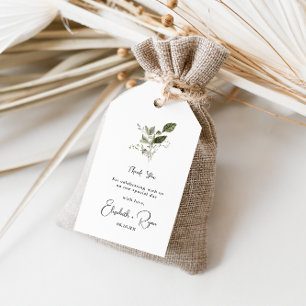 Elegant Spring Greenery Wedding Thank You Geschenkanhänger