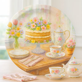Elegant Spring Tea Party  Pappteller