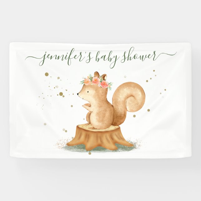 Elegant Squirrel wildlife farm forest animal Banner (Horizontal)