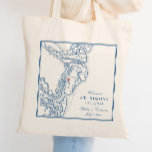 Elegant St. Simons Island Georgia Navy Map Wedding Tragetasche<br><div class="desc">Diese Golden Isles of Georgia Karten Tote Taschen sind ideal, um Ihre Gäste auf der Insel St. Simons oder auf der Insel Jekyll mit Begrüßungsgeschenken zu empfangen oder für Ihre Hochzeitsfeier zu gestalten. Dieses marineblau blaue Modell der Golden Isles passt perfekt, ob Sie in Captain's Bluff, Straton Hall, der hübschen...</div>