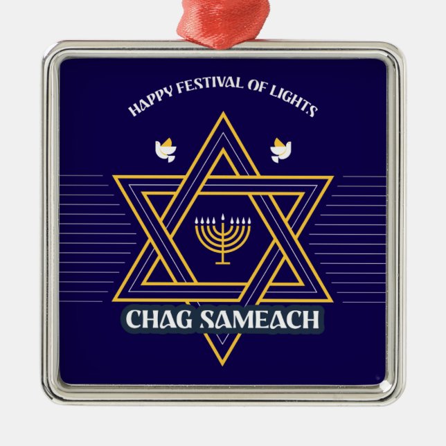 Elegant Star of David Hanukkah Ornament (Vorne)