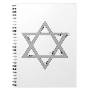elegant star of david notizblock