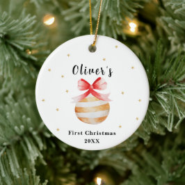 Elegant Star Ornament Baby's First Christmas
