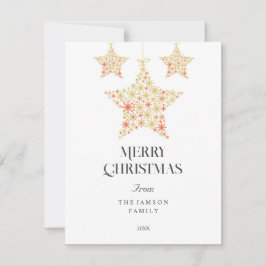 Elegant Starry Merry Christmas Card Feiertagskarte