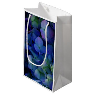 Elegant staubblau lila blumenreich kleine geschenktüte