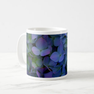 Elegant staubblau lila blumenreich tasse