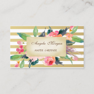 Elegant Stilvoll Beruflich floral Visitenkarte