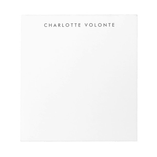 Elegant Stilvoll Beruflich modern Notizblock (Vorderseite)