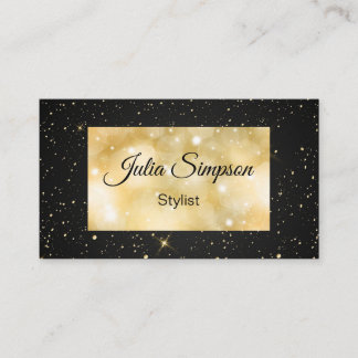 Elegant, stilvoll, Black & Gold, Shiny, Stylist Visitenkarte