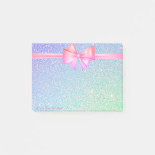 Elegant stilvoll, Bogen, Glitter Post-it Klebezettel