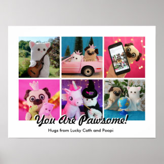 Elegant Stilvoll Einfach Personalisierte FotoColla Poster