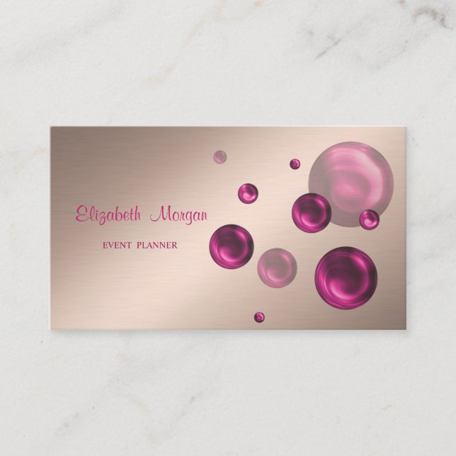 Elegant Stilvoll einfach,Punkte Visitenkarte (Vorderseite)