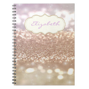 Elegant stilvoll, glänzend, Glitter Bokeh Notizblock