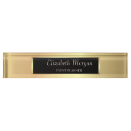 Elegant Stilvoll Gold Namensplakette