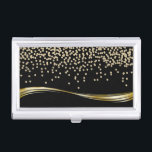 Elegant Stilvoll Gold- Shiny Foil Confetty Diamond Visitenkarten Etui<br><div class="desc">Dieses Bild zeigt Goldfolienkonfetti oder Diamanten auf Imitaten goldenen Hintergrund.Diamanten sind ein Mädchenfreunde.Also Leckerei selbst oder ein Freund zu etwas Besonderem mit diesem wunderschönen Diamantzubehör. Wählen Sie die Kostümtaste,  um Stil,  Farbe und Größe des Schriftartes zu ändern</div>