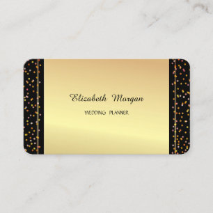 Elegant Stilvoll Modern Gold Confetti Visitenkarte