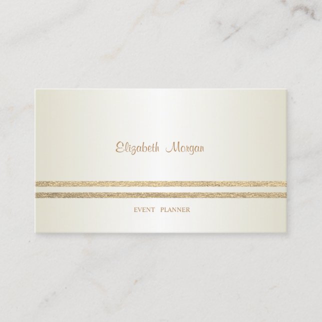 Elegant Stilvoll modern,Imitate Gold Glitterie ges Visitenkarte (Vorderseite)