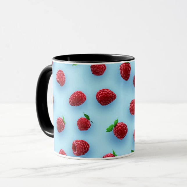 Elegant Stilvoll Moderner Chic Trendy Raspberry Tasse (Vorderseite Links)