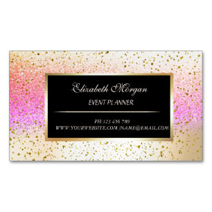 Elegant Stilvoll moderner Gold Confetti,Bokeh Fram Magnetische Visitenkarte