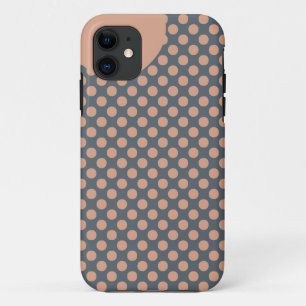 Elegant Stilvoll Peach Pink Polka Dot Case-Mate iPhone Hülle