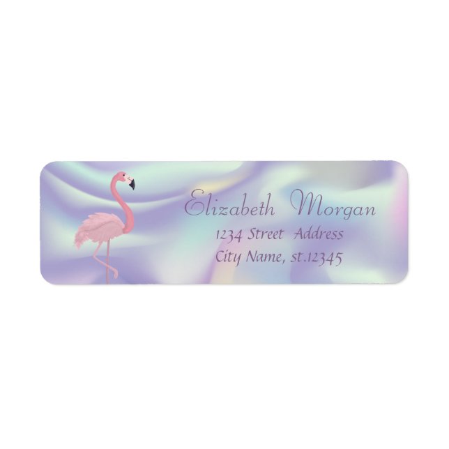Elegant stilvoll, rosa Flamingo Holographic (Vorne)