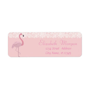 Elegant stilvoll, rosa Flamingo, Spitze