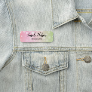 Elegant Stilvoll rosa Name Tag Namensschild