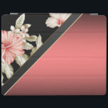 Elegant Stilvoll rot, floral iPad Hülle<br><div class="desc">Schwarz und Rot mit Blume,  ein elegantes und raffiniertes Design.</div>