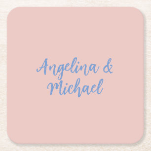 Elegant Stilvoll Trendy Unique Names Calligraphy Rechteckiger Pappuntersetzer