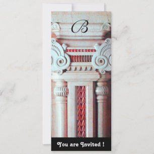 ELEGANT STILVOLLE DECOR, rot-weiß schwarz Einladung