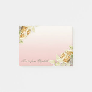Elegant Stilvolle Girly,Imitate Gold Rose Post-it Klebezettel