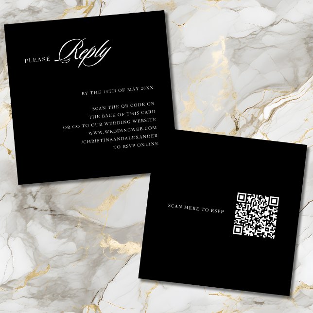 Elegant stilvolle QR Code UAWG Begleitkarte (Von Creator hochgeladen)