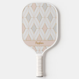 Elegant Stilvolles Muster Chic Monogram Girly Pink Pickleball Schläger