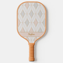Elegant Stilvolles Muster Chic Monogram Girly Pink Pickleball Schläger