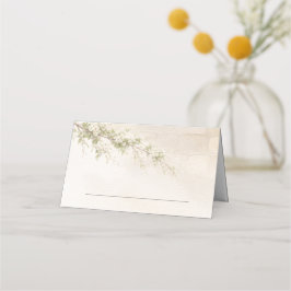 Elegant Stone & Floral Wedding Folded Place Card Platzkarte