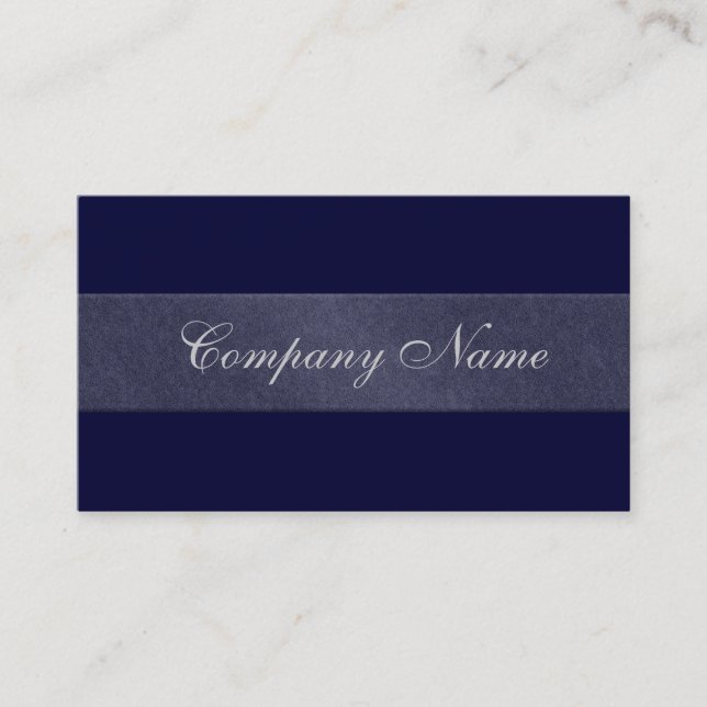 Elegant Stone Navy Blue Visitenkarte (Vorderseite)
